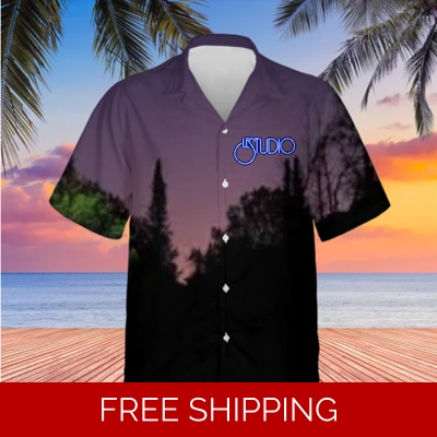 Hawaiian Shirt Unisex Le Studio Night Time